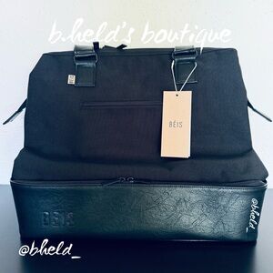 Free w/Bundle Purchase — BÉIS The Mini Weekender in Black Brand New NWT